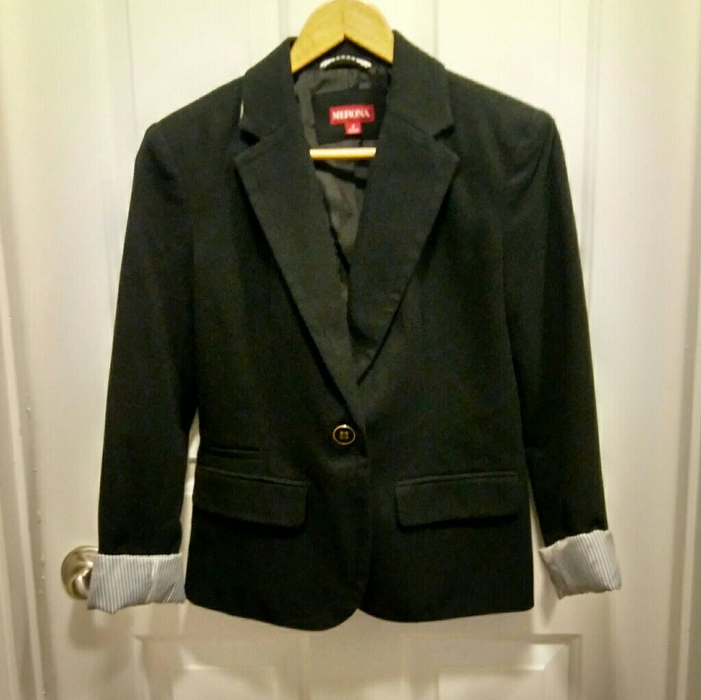 Merona Black Single Button Blazer (NWOT)